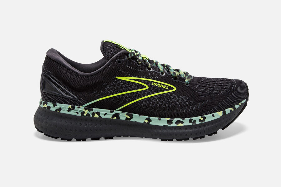 Glycerin 19 Road Brooks Running Shoes NZ Womens - Black/Green - ONXAPR-603